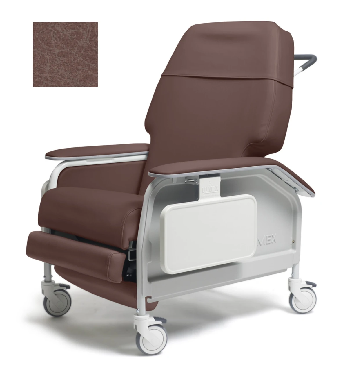 Lumex Extra Wide Clinical Care Recliner Wine Berry
