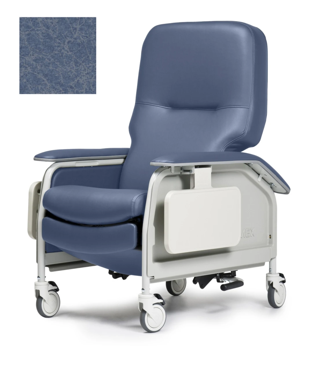 Lumex Deluxe Clinical Care Recliner Steel Blue