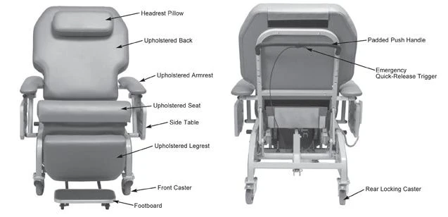 Lumex Powered Bariatric Clinical Care Recliner Parts