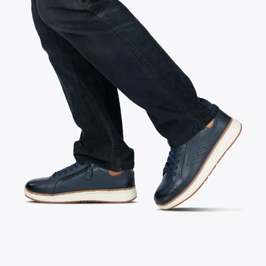Men's Leather BILLY Comfort Luxe Shoes_Navy