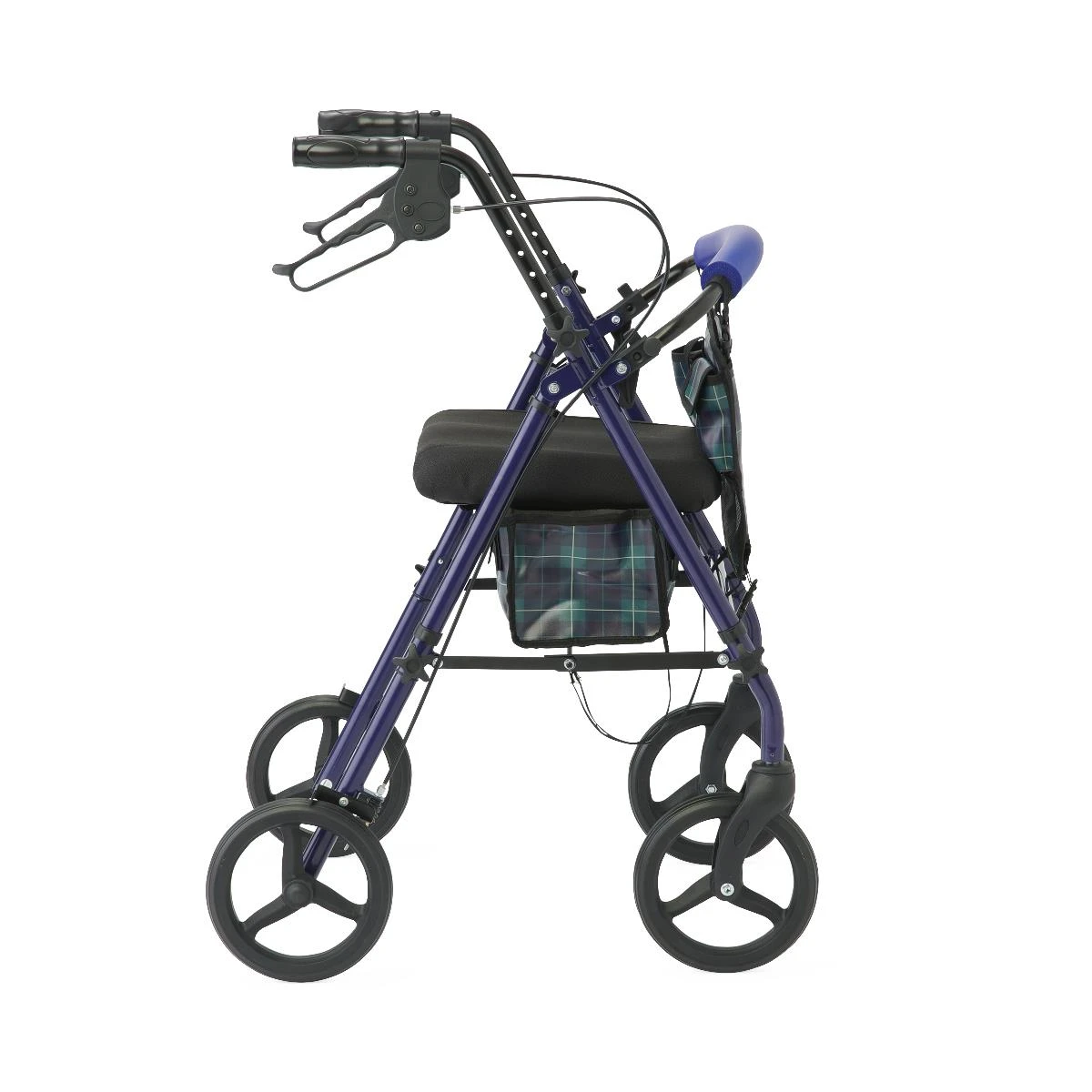 Medline Basic Steel Rollator Blue Side View