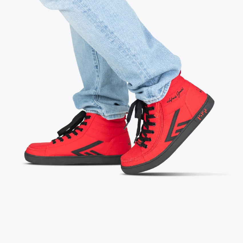 Adaptive Men's Kodify Red BILLY CS High Tops Full Wrap Zipper