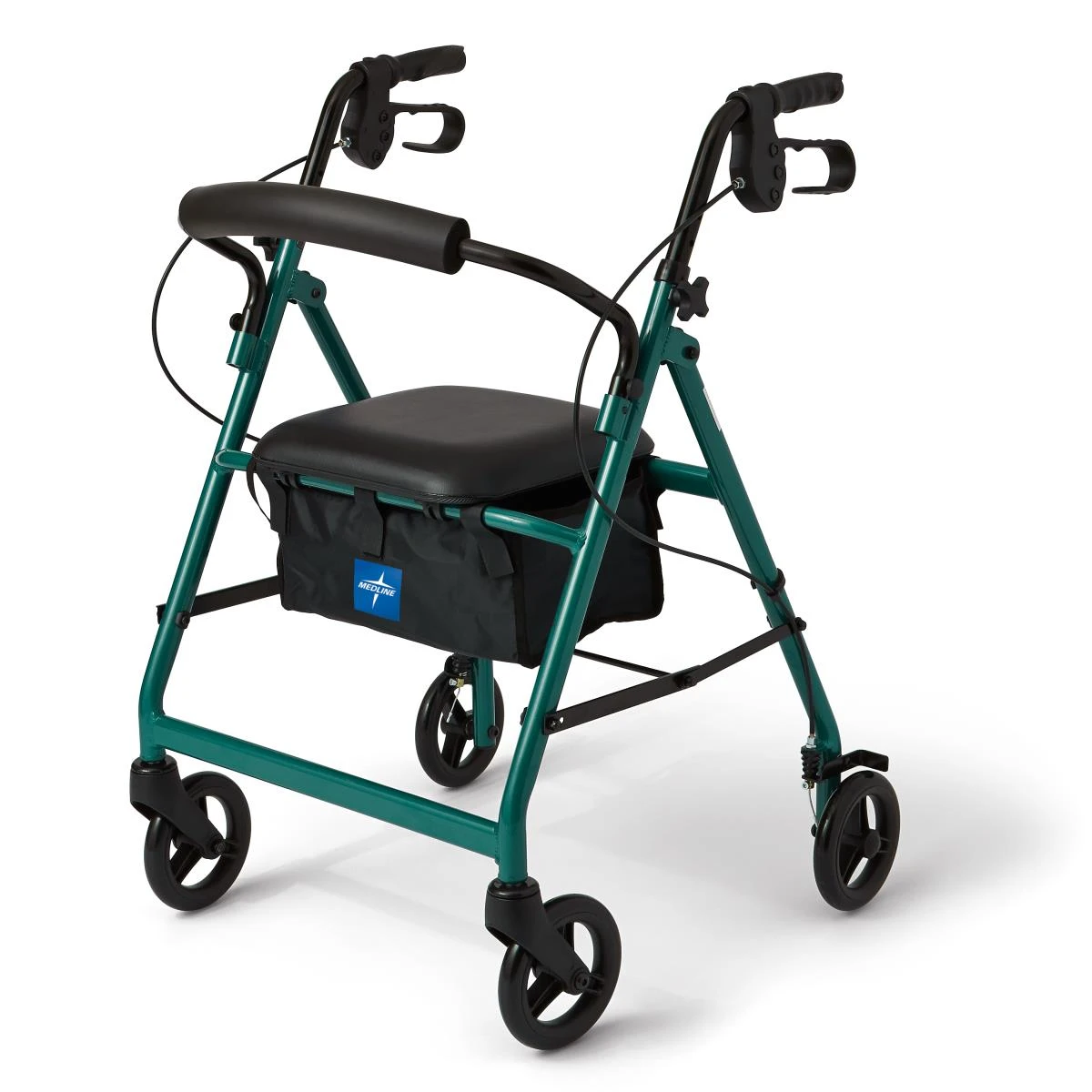 Medline Basic Aluminum Rollator Green Main