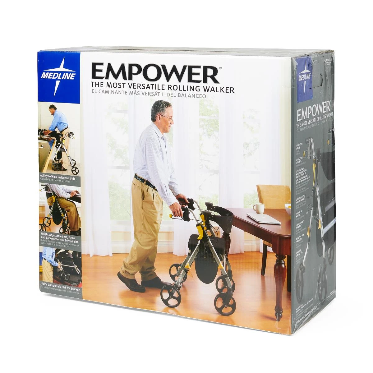 Medline Empower Rollator Box Angle View