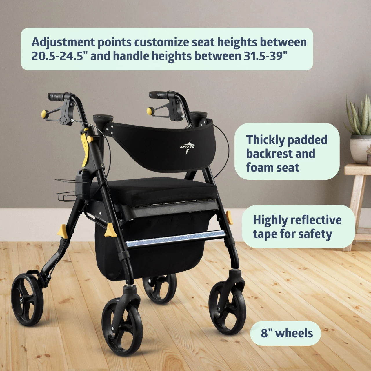 Medline Empower Rollator Features