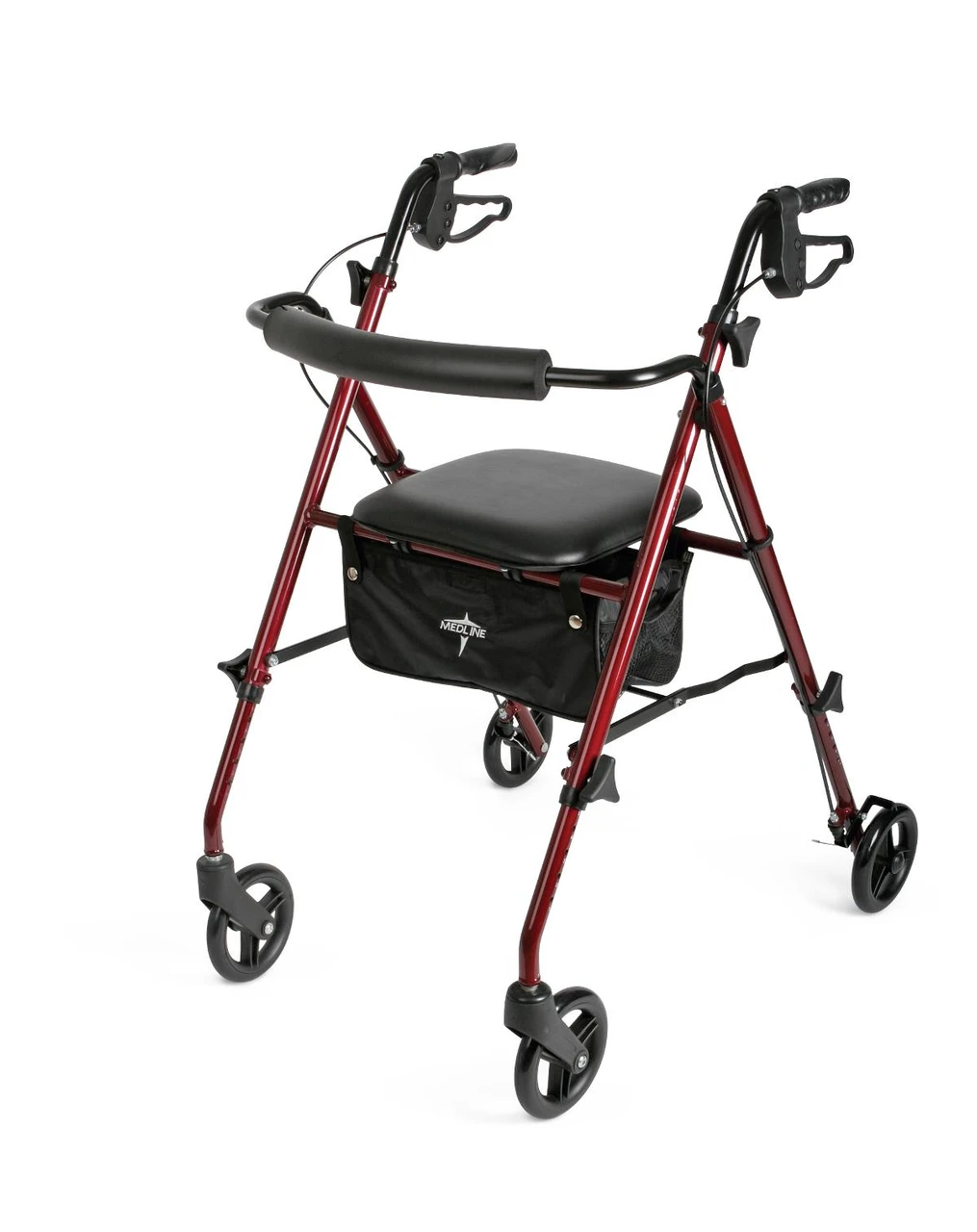 Medline Superlight Aluminum Rollator Red