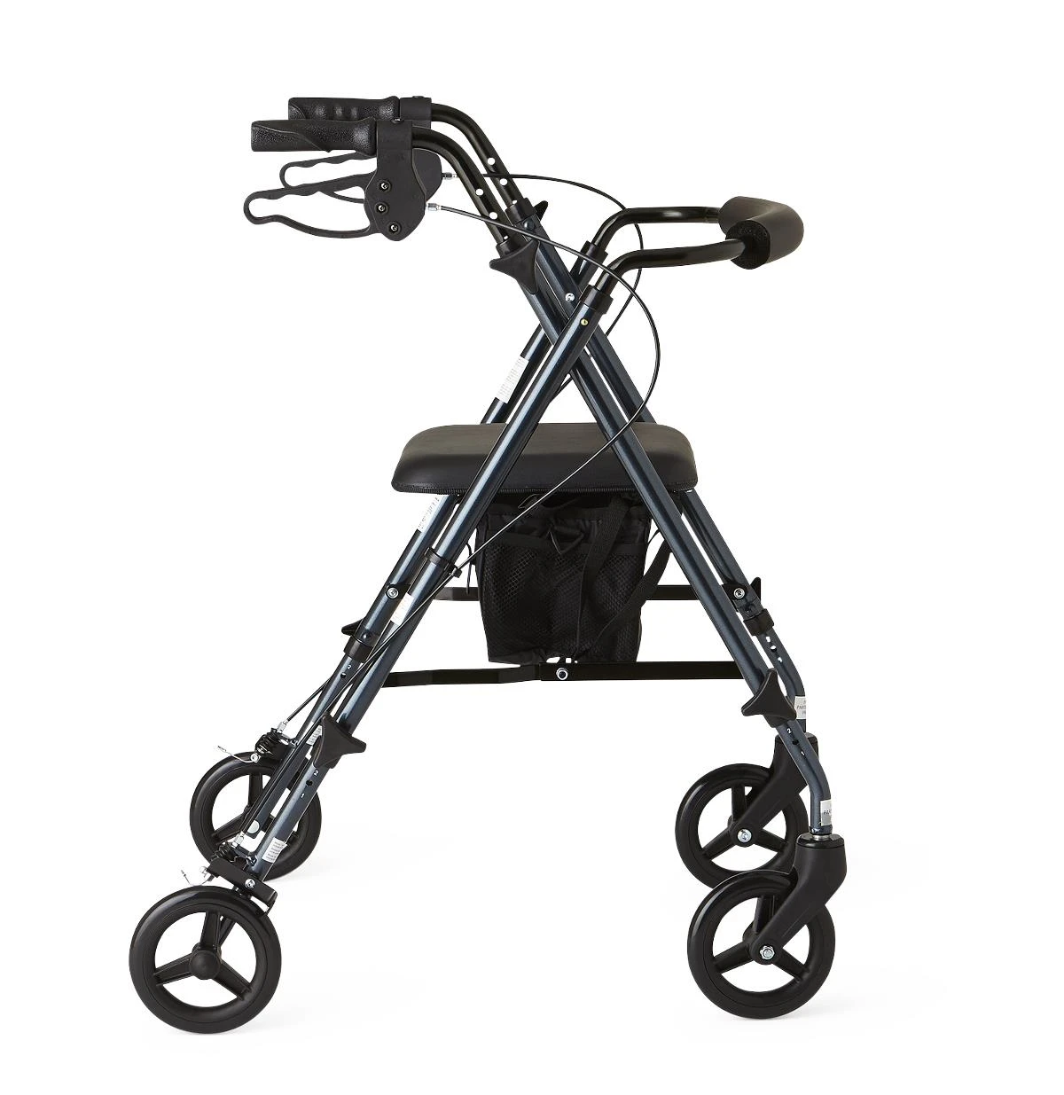 Medline Superlight Aluminum Rollator Blue Side View Right