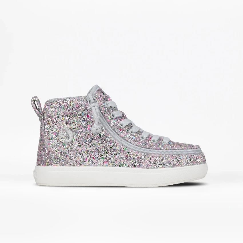 Adaptive Kids BILLY Classic D|R II High Tops_Sliver Multi Glitter