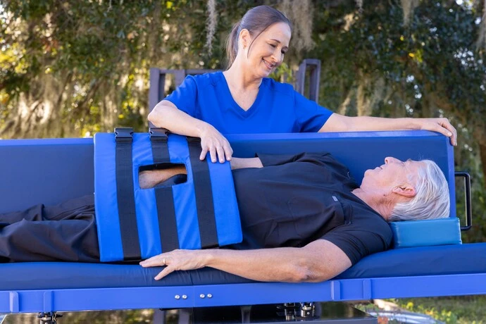 SideLyer Multipositional Integrated Lift Patient Care Lifestyle Outside