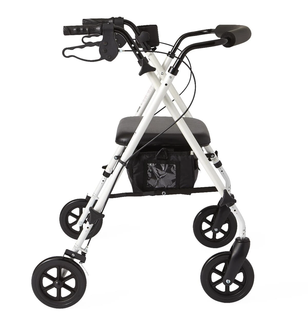 Medline Luxe Wide Aluminum Rollator Side View
