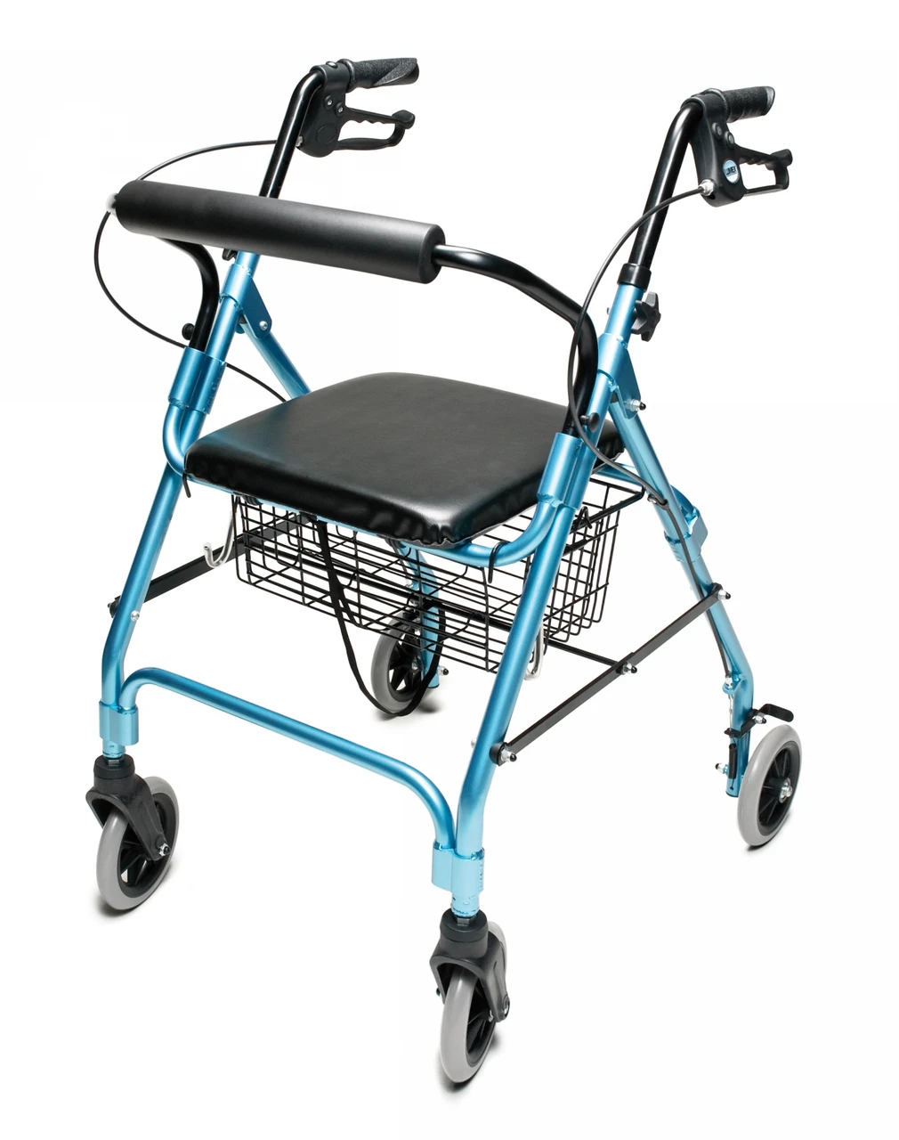 Lumex Walkabout Lite Four-Wheel Rollator Aqua