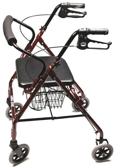 Lumex Walkabout Lite Four-Wheel rollator Angle View