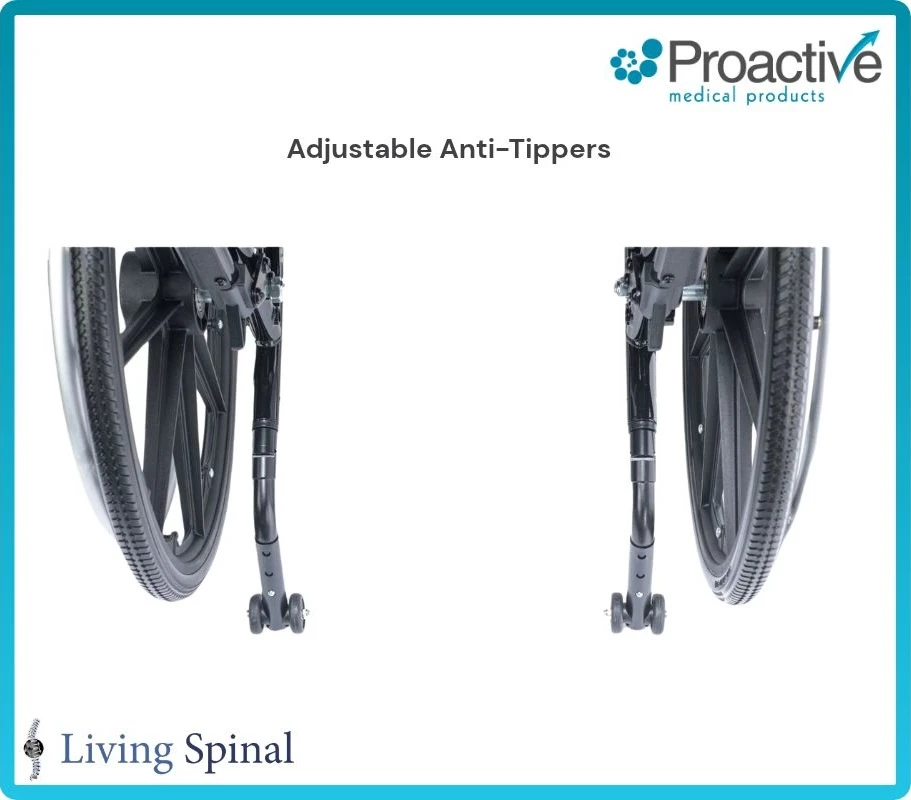 Proactive Chariot IV XTC Pediatric Wheelchair Adjustable Anti-Tippers Living Spinal
