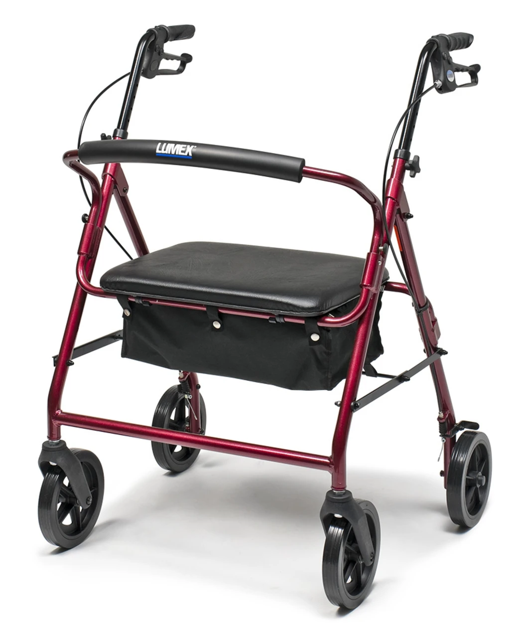 Walkabout Four-Wheel Imperial Rollator Burgundy