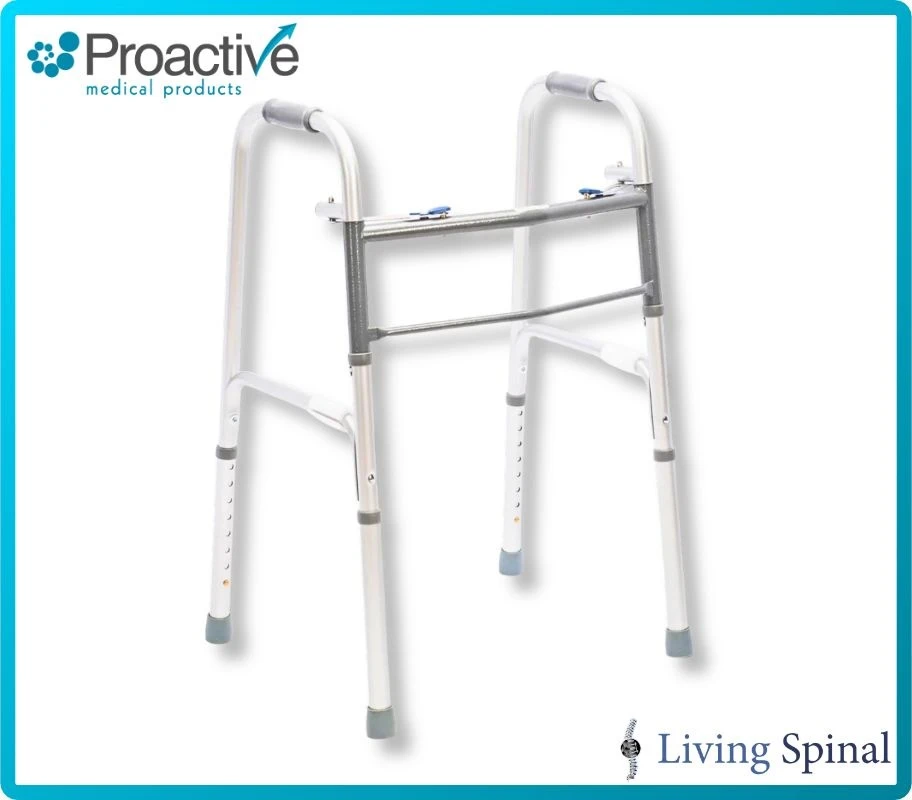 Protekt Two-Button Steel Walker by Proactive Product without Wheels Living Spinal