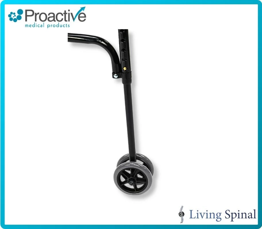 Proactive Bariatric Two-Button Walker 5 Inches Glide WheelsLiving Spinal