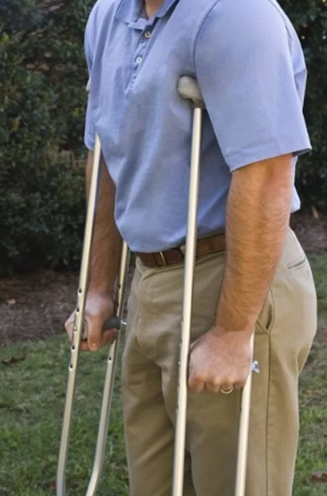 Lumex Bariatric Imperial Steel Crutches Man on Crutch