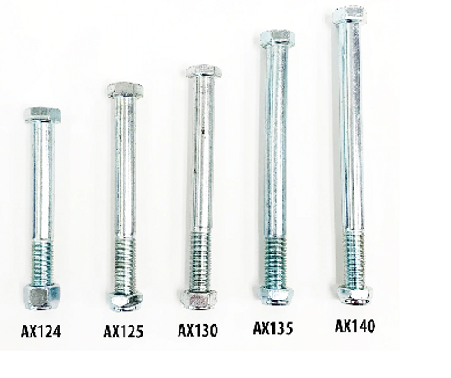 7/16" Standard axle bolts - Caster wheels or rear wheels