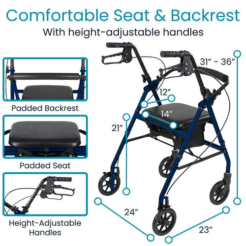 Aluminum Lightweight Rollator Specifications