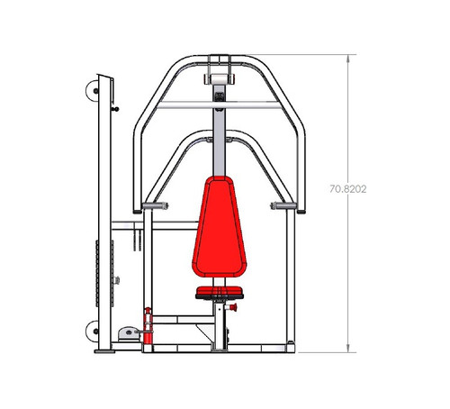 Wheelchair Accessible Chest Press by ProMaxima Measurement Height