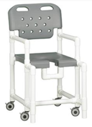 Elite Shower Chair with Anti-tip Gray