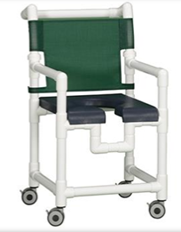 Deluxe Open Front Shower Chair Green Mesh