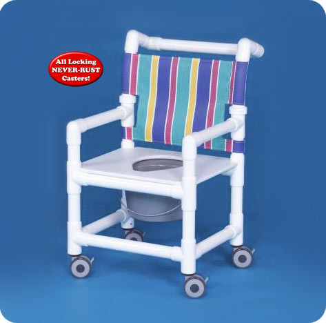 Pediatric Shower Chair Commode with Flat Seat