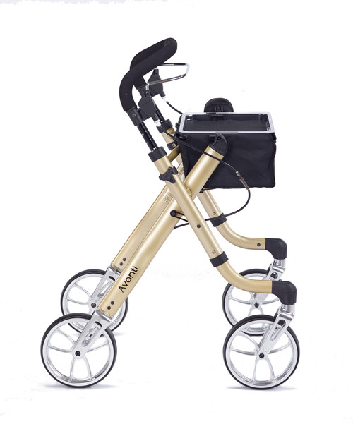 Avanti Rollator Metallic Champagne Side