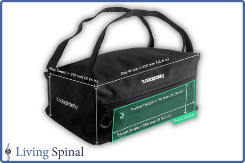 Adaptdefy Defiance Wheelchair Bag Product Measurement Living Spinal