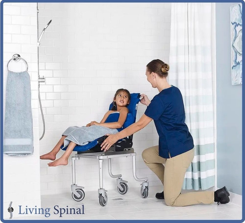 MC4000Leckey Pediatric Roll-in-Shower Chair by Nuprodx Product in Use