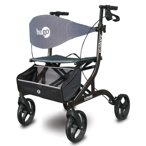 Hugo eXplore Side-Fold Rolling Walker with a Seat Left