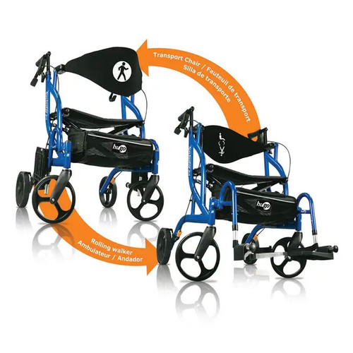 Hugo Navigator Side-Folding Rolling Walker and Transport Chair Main Image