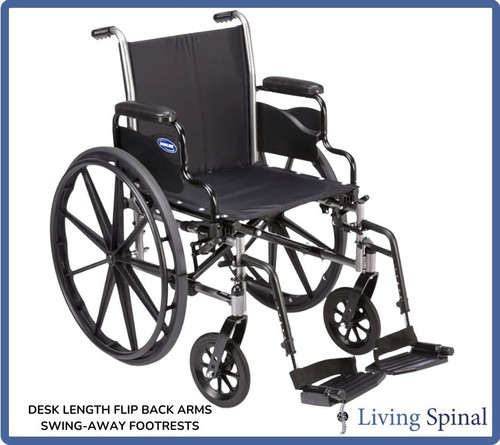 Tracer SX5 Manual Wheelchair Desk Length with Swing-away Footrest Living Spinal