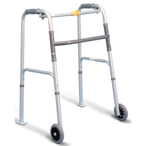 Airgo One Touch Button Folding Walker with 5" Wheels and Glide Skis Main Image
