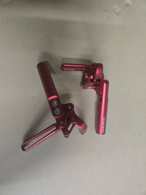 BOA Push-2-Lock Wheelchair Brakes Red