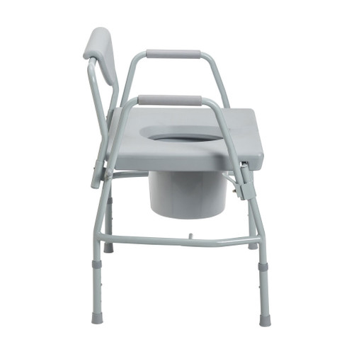 Deluxe Bariatric Drop-Arm Commode Side