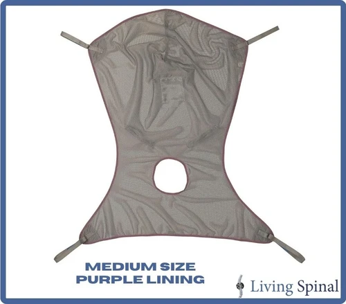Invacare Premier Comfort Sling in Net Fabric with Commode Opening Medium Living Spinal