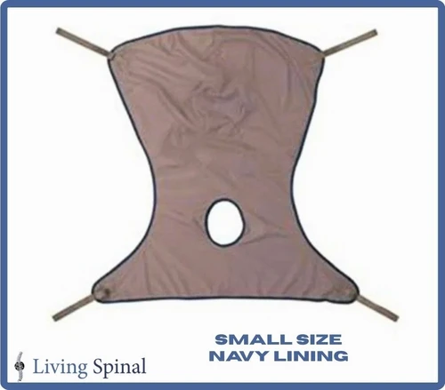 Invacare Premier Comfort Sling in Polyester with Commode Opening Small Navy Living Spinal