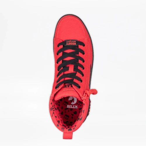 Adaptive Men's Kodify Red BILLY CS High Tops Adjustable and Functional laces