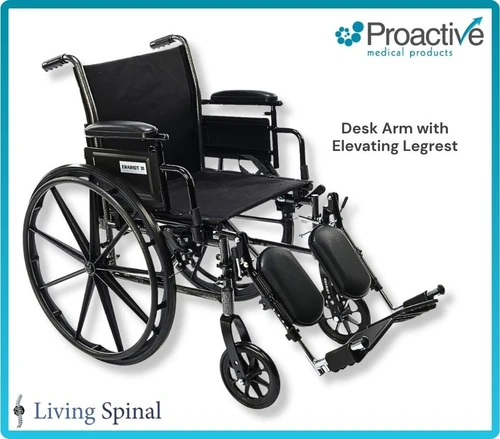Chariot III K3 Wheelchair by ProActive Desk Arm with Elevating Legrest Living Spinal