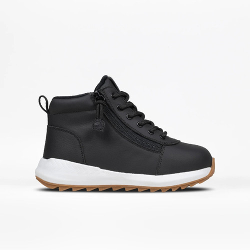 Adaptive Kids Leather BILLY Cozy Goat High Tops_Black