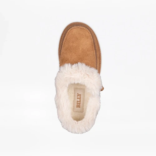 Adaptive Kids Chestnut BILLY Cozy Slipper Faux Leather Upper Material 