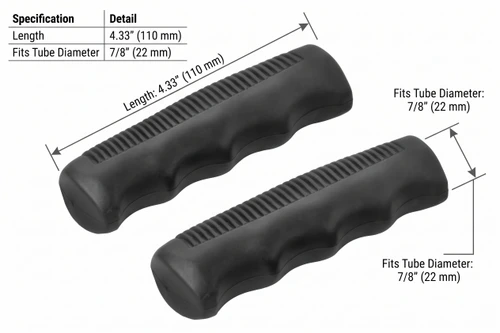 4" Rubber Hand Grip Dimensions