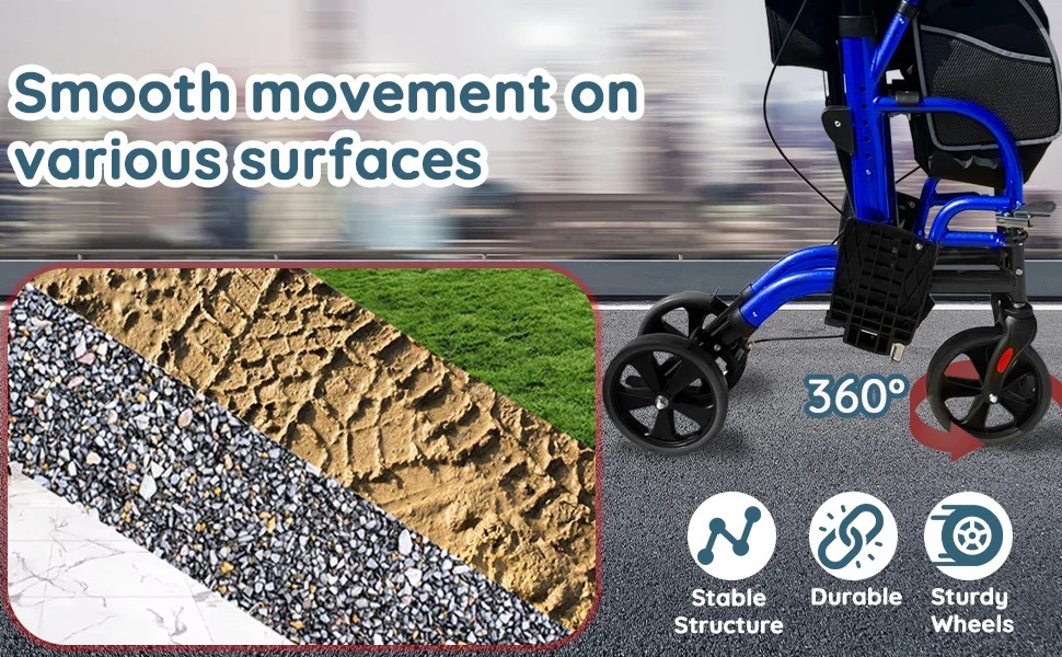 DayWalker Rollator Technical Dimensions Diagram