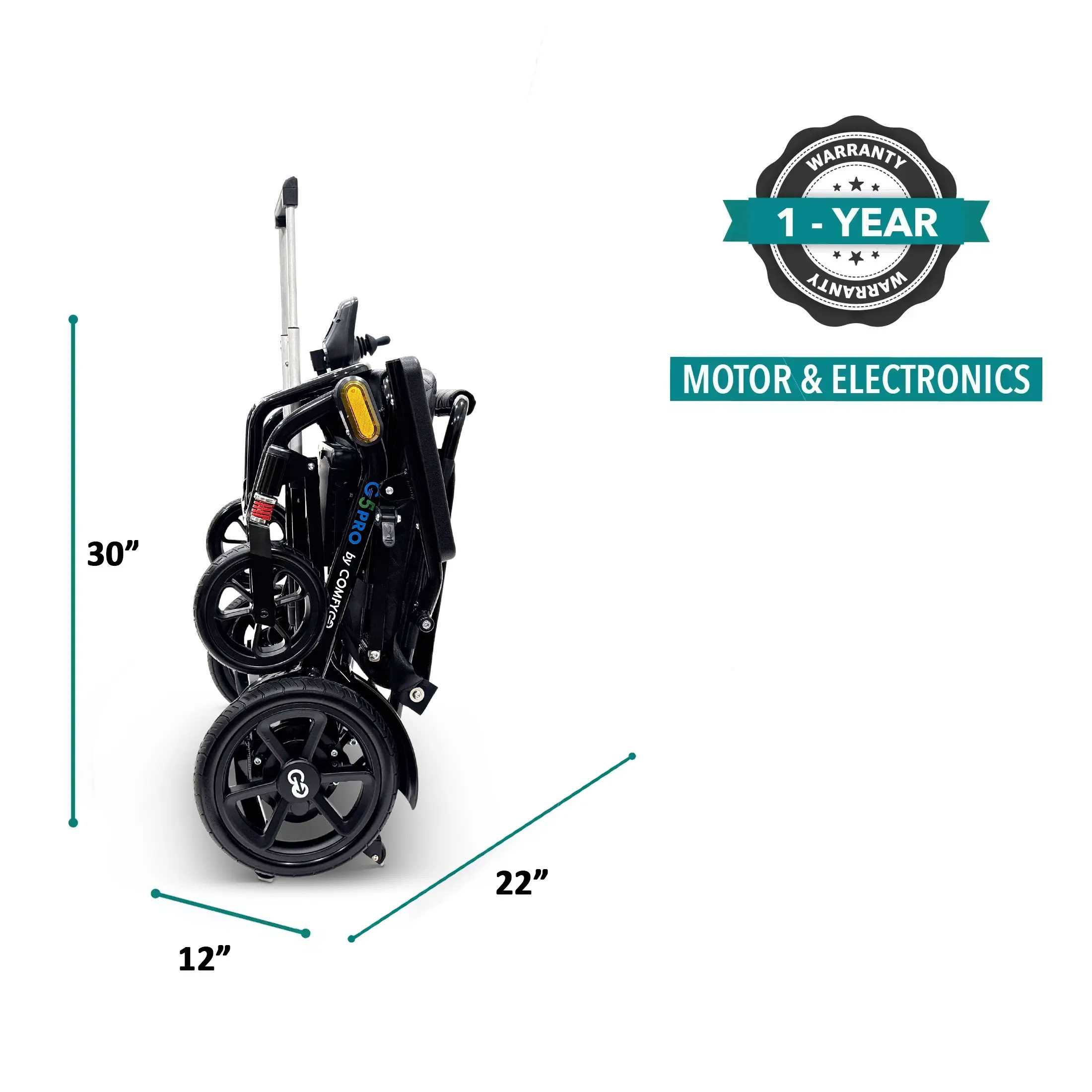 Glide Care G-5 Pro Folded Dimensions