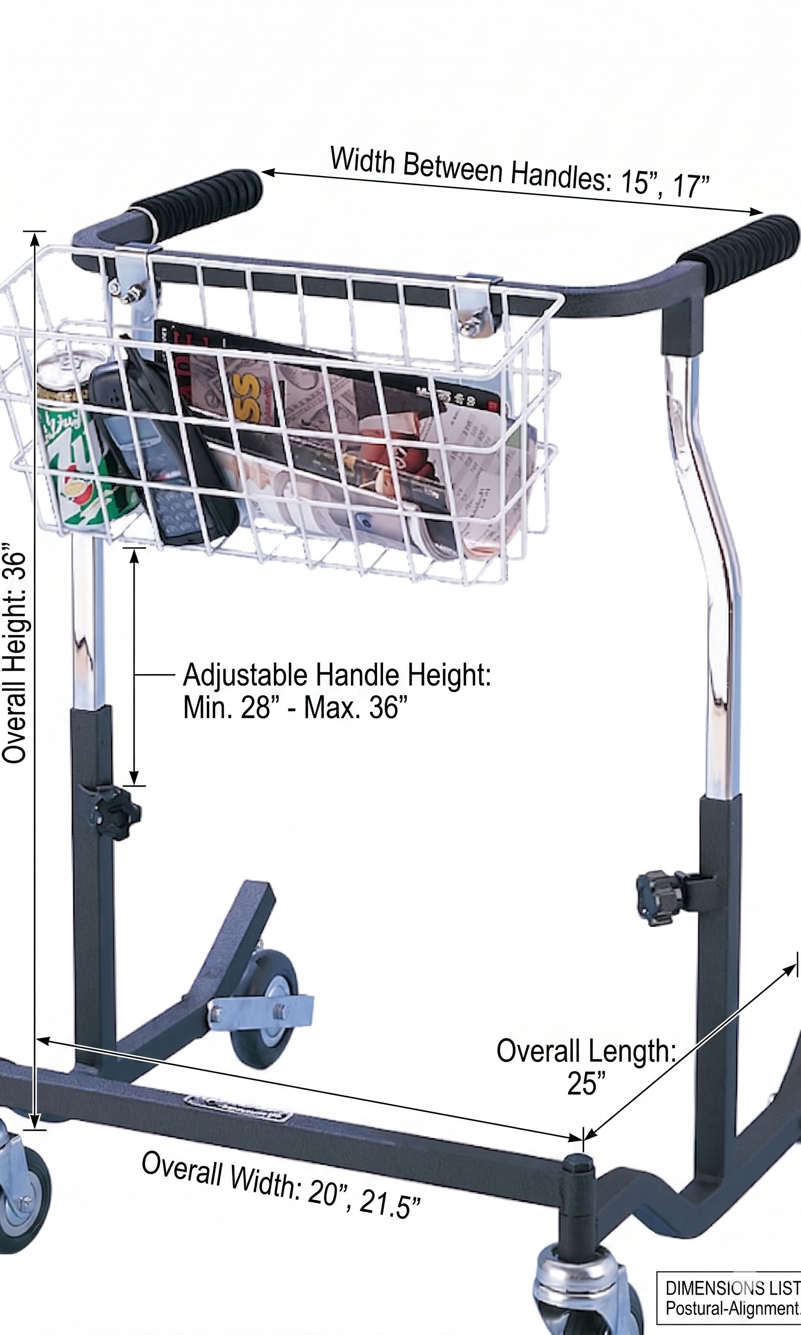 Adult Anterior Safety Walker Dimensions