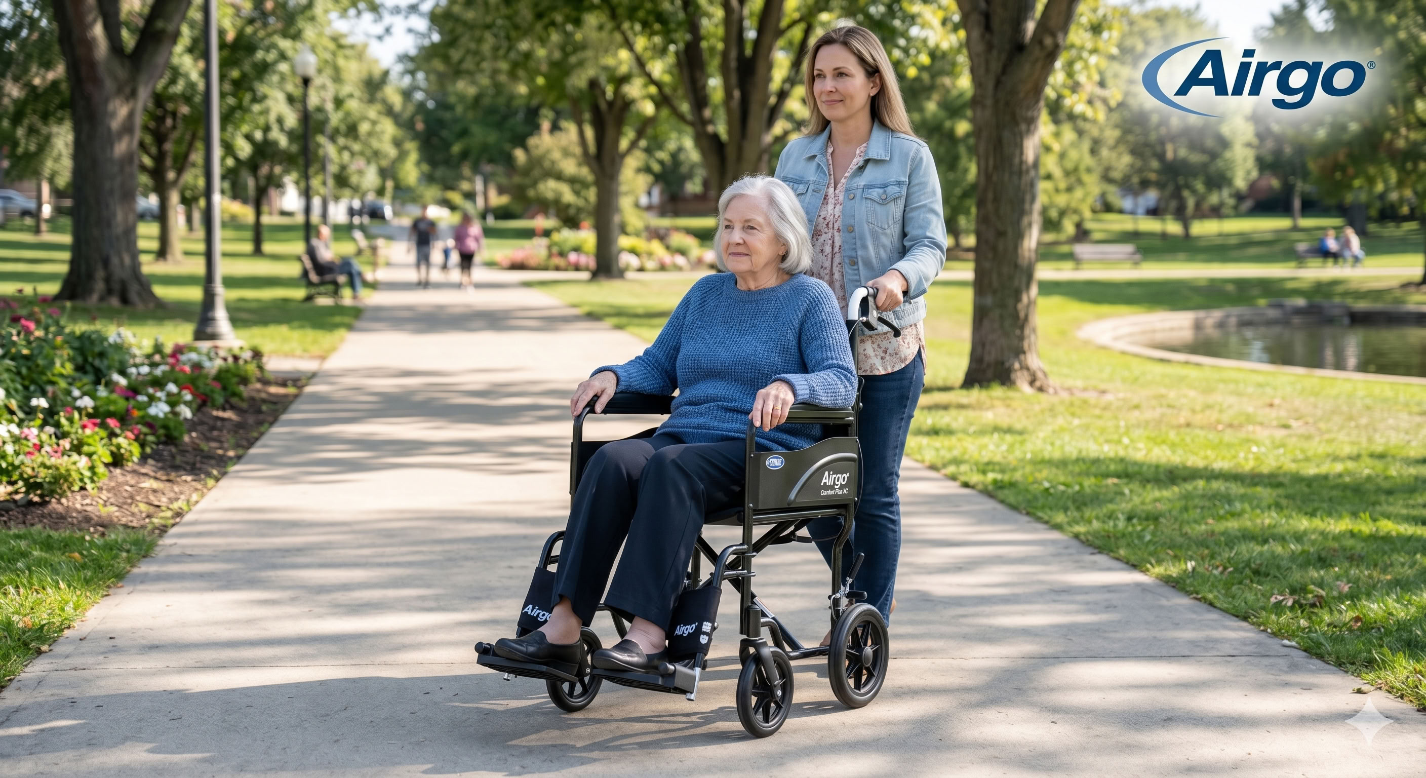 Airgo Comfort-Plus XC Premium Transport Chair