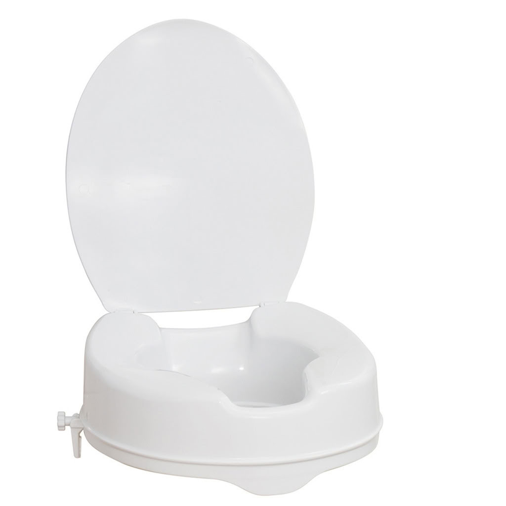 Drive Medical AquaSense Raised Toilet Seat with Lid
