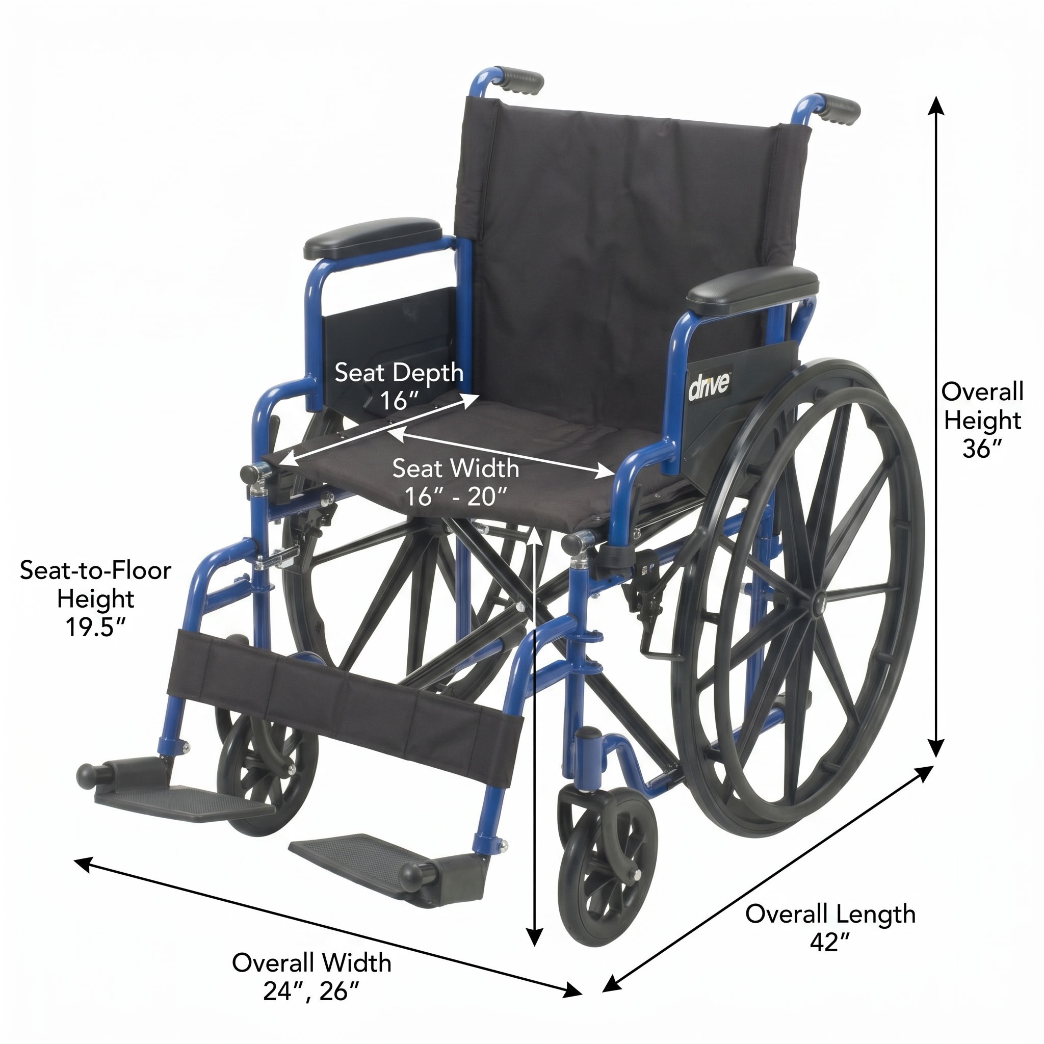 Blue Streak Folded Dimensions Reference