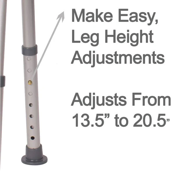 Height adjustable 14 to 20 inches